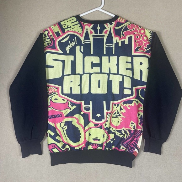 Blue Bunny 1987 The Planet Of The Greed Apes Womens L All Over Print Sweatshirt - Picture 8 of 9